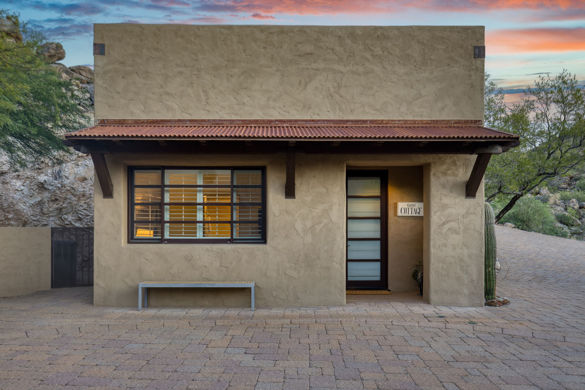The casita's own front door, apart from the main house